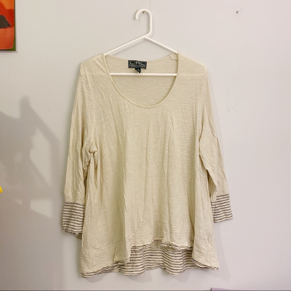💖3 for $20 Ralph Lauren Active Creme Flowy Tee